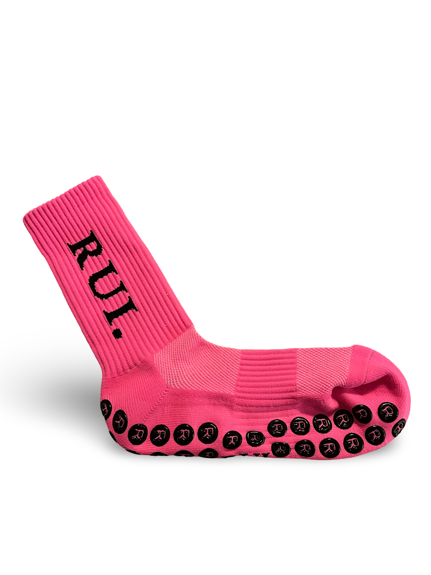 Pink grip socks